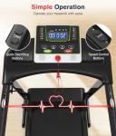 Redliro Foldable Walking Treadmill with Long Handrail