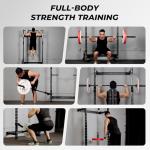 Mikolo Folding Wall Mount Squat Rack with Pull Up Bar