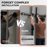 Mikolo Folding Wall Mount Squat Rack with Pull Up Bar