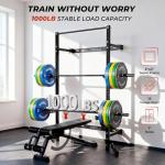 Mikolo Folding Wall Mount Squat Rack with Pull Up Bar