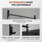 Mikolo Folding Wall Mount Squat Rack with Pull Up Bar