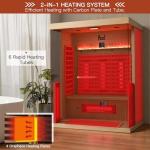 Infrared Sauna for 2-3 People with Touch Control
