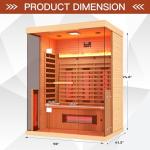 Infrared Sauna for 2-3 People with Touch Control