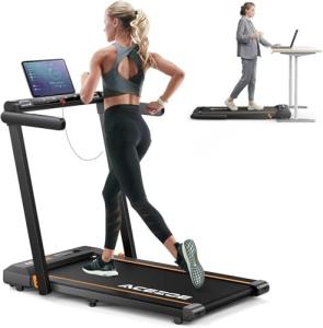 Acezoe 2-in-1 Foldable Treadmill with Touch Screen