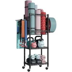 FUTASSI S1 Workout Equipment Organizer with Wheels
