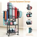 FUTASSI S1 Workout Equipment Organizer with Wheels