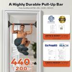 Sportneer Adjustable Doorway Pull-Up Bar, 200kg Capacity