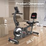 KeppiFitness Recumbent Exercise Bike with Magnetic Resistance