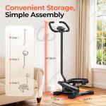 Sportsroyals Resistance Stair Stepper with Handlebar