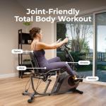 Sunny Health Smart Recumbent Bike with Bands