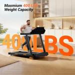 LONTEK Quiet Folding Treadmill with Heart Rate Sensor