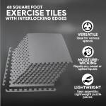 BalanceFrom 1/2" Thick Interlocking Foam Exercise Mat