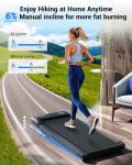 DeerRun 2-in-1 Under Desk Treadmill with Remote