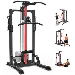 Pooboo Adjustable Power Tower for Home Workouts