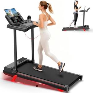 Compact Walking Pad Treadmill with Incline and App