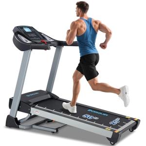 BORGUSI Folding Treadmill with Auto Incline 350 lbs