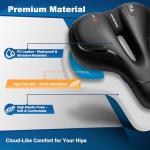 Comfortable Waterproof Bike Seat with Shock Absorption