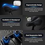 Xmifer Comfortable Oversized Bike Seat with Memory Foam