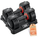 AOTOB 25 lbs Adjustable Dumbbell Set for Home Gym