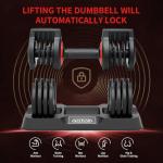 AOTOB 25 lbs Adjustable Dumbbell Set for Home Gym