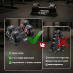 AOTOB 25 lbs Adjustable Dumbbell Set for Home Gym