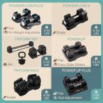 LifePro Adjustable Dumbbell Set – 5-25 lbs for Home