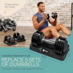 LifePro Adjustable Dumbbell Set – 5-25 lbs for Home