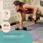 LifePro Adjustable Dumbbell Set – 5-25 lbs for Home