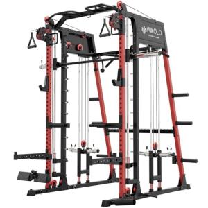 Mikolo Smith Machine: 2200lbs Squat Rack & Cable System