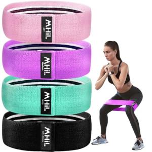 Fabric Resistance Bands Set - 4 Booty & Leg Bands