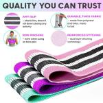 Fabric Resistance Bands Set - 4 Booty & Leg Bands