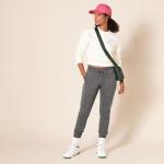 Plus Size Women's Fleece Jogger Sweatpants - Charcoal