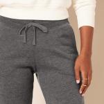 Plus Size Women's Fleece Jogger Sweatpants - Charcoal