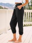 AUTOMET Women's Black Joggers with Pockets