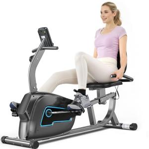 Recumbent Exercise Bike with Heart Rate Monitor