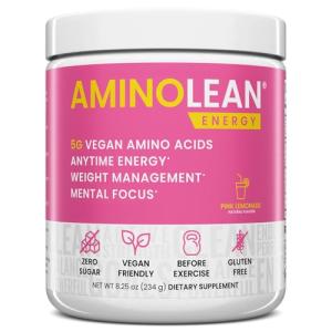 AminoLean Pre Workout Powder - Pink Lemonade Flavor