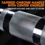 Rubber Hex Dumbbell Set with Rack - 450lbs