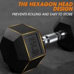 Rubber Hex Dumbbell Set with Rack - 450lbs