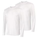 Hanes Men's Long Sleeve Cool Dri T-Shirts - 2 Pack