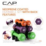 CAP Neoprene Dumbbell Set with Rack - 20 LB