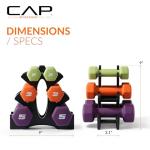 CAP Neoprene Dumbbell Set with Rack - 20 LB