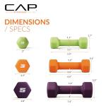 CAP Neoprene Dumbbell Set with Rack - 20 LB
