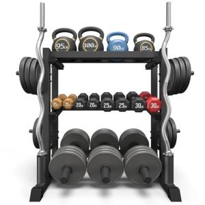 Adjustable 3-Tier Dumbbell Rack, 1100LB Capacity