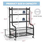 PLKOW Dumbbell Weight Rack with Wheels and Hooks