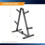 Marcy A-Frame Weight Plate and Bar Organizer