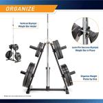 Marcy A-Frame Weight Plate and Bar Organizer
