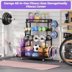 Dumbbell Rack with Wheels for Home Gym Storage