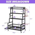 Dumbbell Rack with Wheels for Home Gym Storage