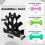 Neoprene Dumbbell Set with Plastic Rack