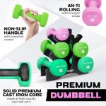 Neoprene Dumbbell Set with Plastic Rack